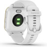 Часы GARMIN VENU SQ LIGHT GOLD ALUMINUM BEZEL WITH WHITE CASE AND SILICONE BAND 10680