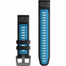 Ремешок GARMIN EPIXPRO (G2) 22MM QUICKFIT BLK/CIRBLUE SILCN BND 010-13280-05