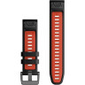 Ремешок GARMIN EPIXPRO (G2) 22MM QUICKFIT BLK/FLM RED SILCN BND 010-13280-06
