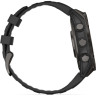 Смарт-часы Garmin Fenix 8 – 47 мм, AMOLED Sapphire, титан с DLC-покрытием Carbon Gray и силиконовым ремешком черного/серого цвета 010-02904-21