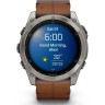 Смарт-часы GARMIN FENIX 8 AMOLED 51 мм SAPPHIRE TITANIUM WITH CHESTNUT LEATHER BAND 010-02905-40